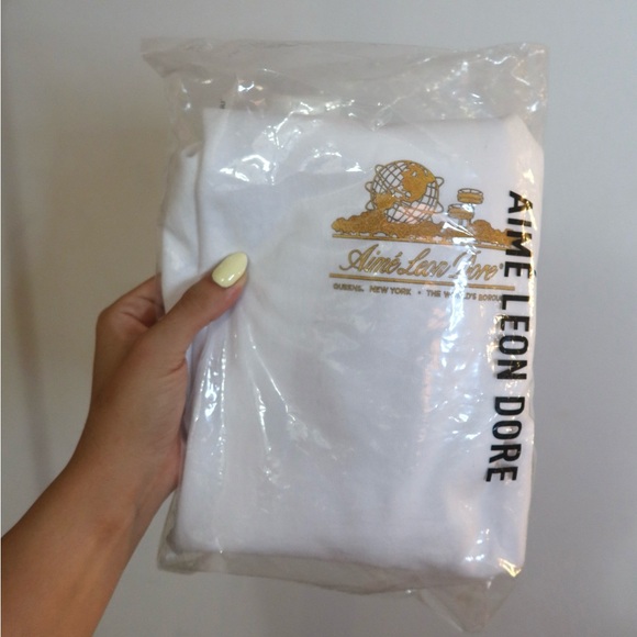 Aimé Leon Dore Unisphere Label Tee Bright White - Picture 4 of 4